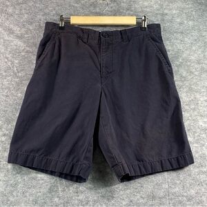 Tommy Hilfiger Mens Navy Blue Flat Front Shorts #684886 Size 32‎